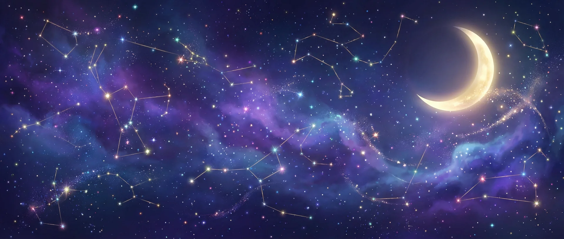 星空背景 - 小孩才一根手指怎么湿成这样 | 每日星座运势与塔罗占卜